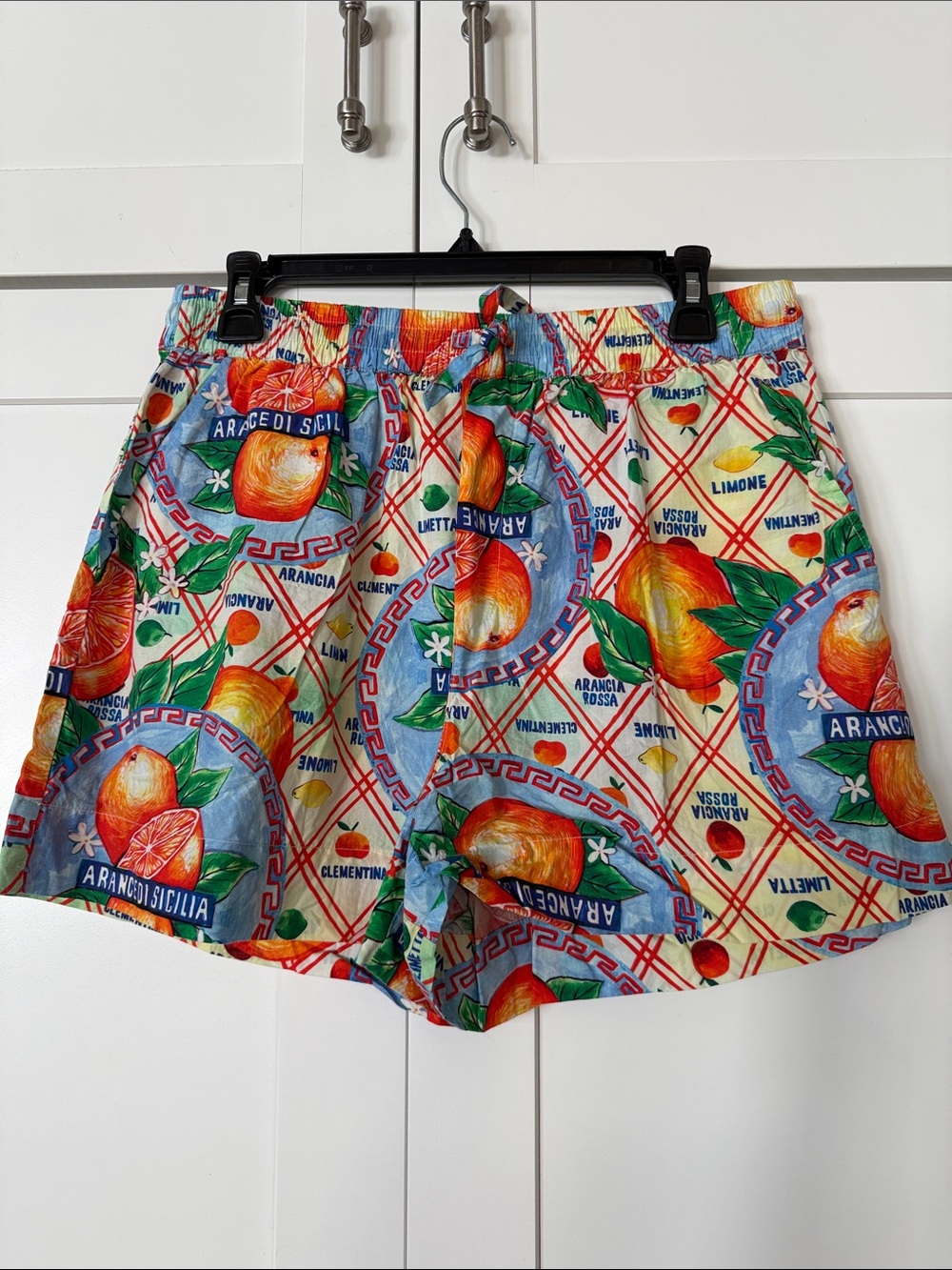 Damson Madder Printed Citrus-Pattern Women’s Bermuda Shorts - Multicolor